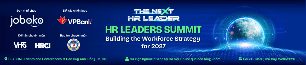 HR Leaders Summit — Building the Workforce Strategy for 2027, 13h30–17h30 thứ bảy 24/10/2026