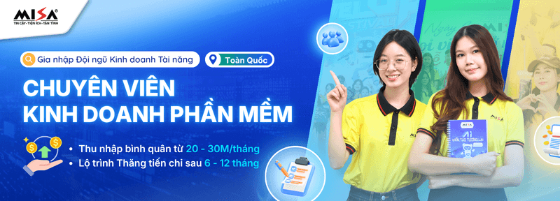 Gia nhập đội ngũ kinh doanh tài năng — chuyên viên kinh doanh phần mềm